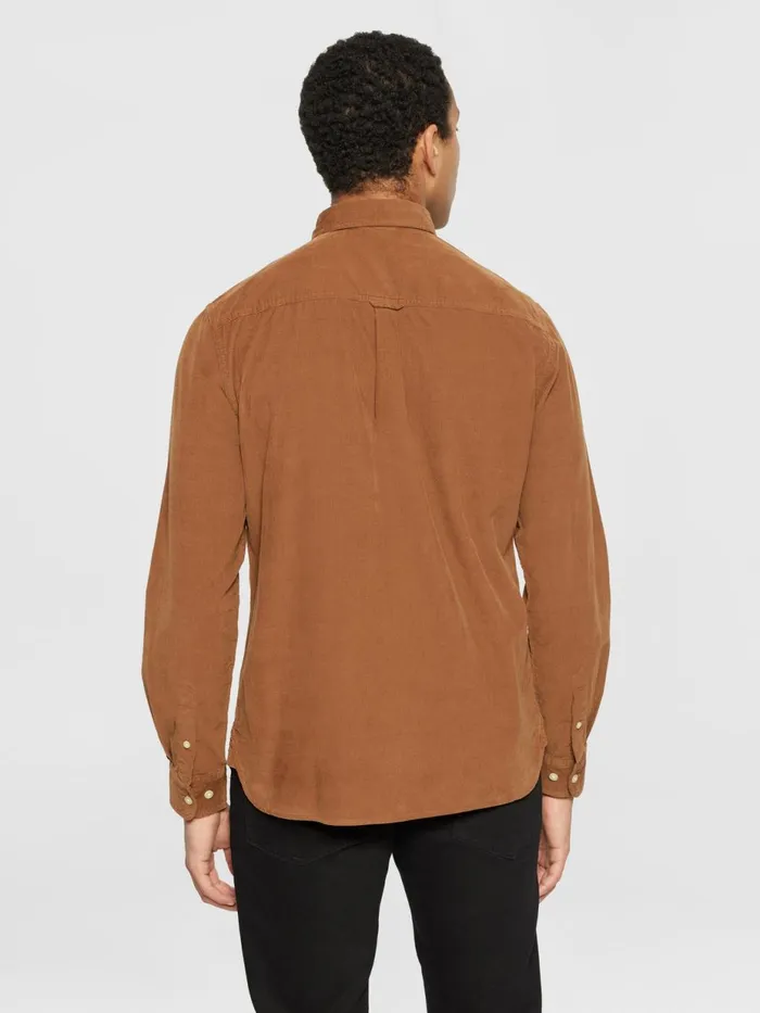 KnowledgeCotton Apparel Shirts Regular Fit Corduroy Shirt Dachshund 8211 Men