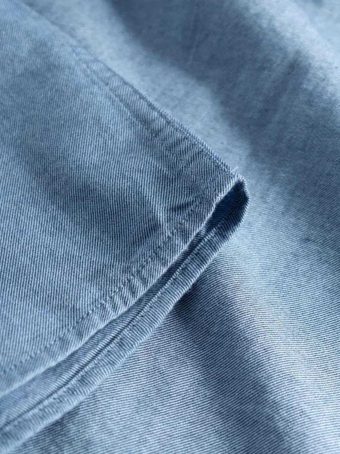 KnowledgeCotton Apparel Shirts Regular Fit Melang Flannel Shirt Dark Denim 8211 Men KnowledgeCotton Apparel Shirts Regular Fit Melang Flannel Shirt Dark Denim 8211 Men