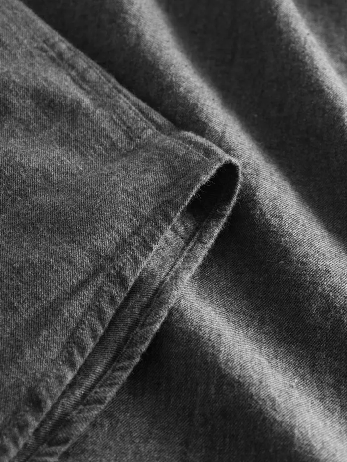 KnowledgeCotton Apparel Shirts Regular Fit Melang Flannel Shirt Dark Grey Melange 8211 Men