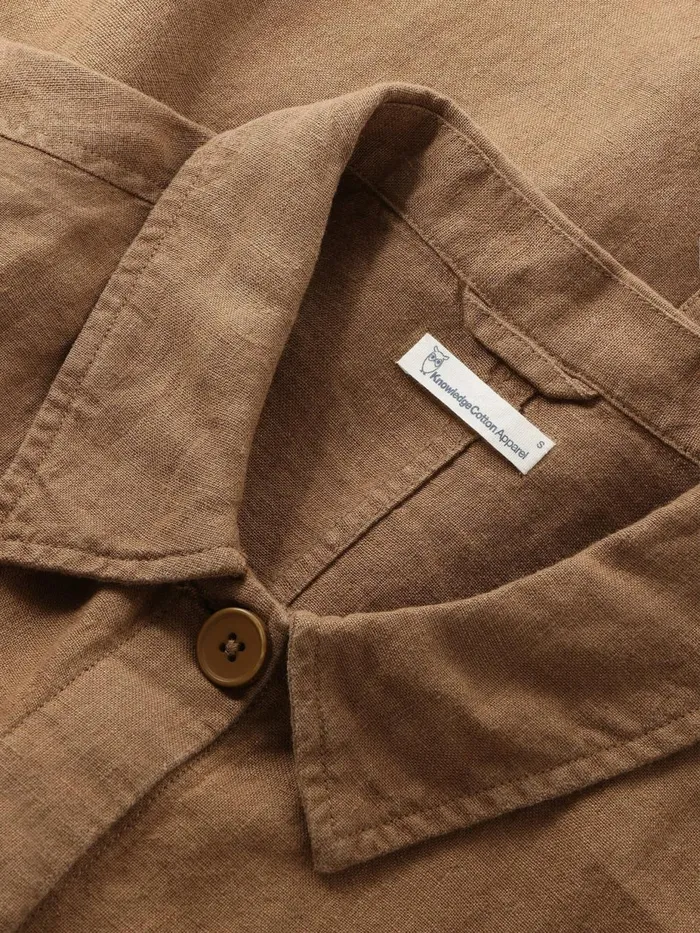 KnowledgeCotton Apparel Shirts Regular Linen Overshirt Gotsvegan 8211 Women