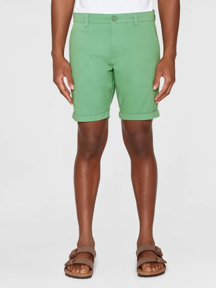 KnowledgeCotton Apparel Shorts CHUCK Regular Chino Poplin Shorts Shale Green 8211 Men
