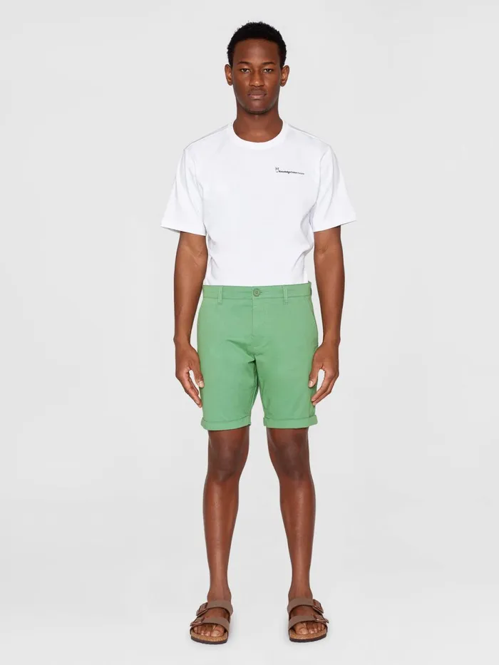 KnowledgeCotton Apparel Shorts CHUCK Regular Chino Poplin Shorts Shale Green 8211 Men