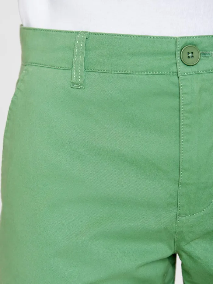 KnowledgeCotton Apparel Shorts CHUCK Regular Chino Poplin Shorts Shale Green 8211 Men