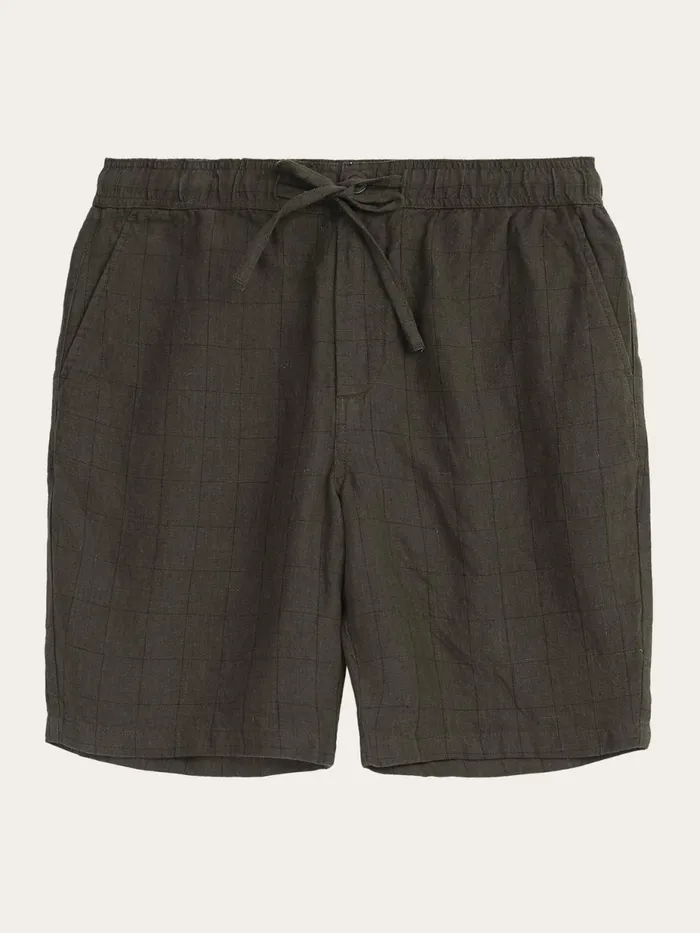 KnowledgeCotton Apparel Shorts FIG Loose Checked Linen Shorts Gotsvegan 8211 Men KnowledgeCotton Apparel Shorts FIG Loose Checked Linen Shorts Gotsvegan 8211 Men