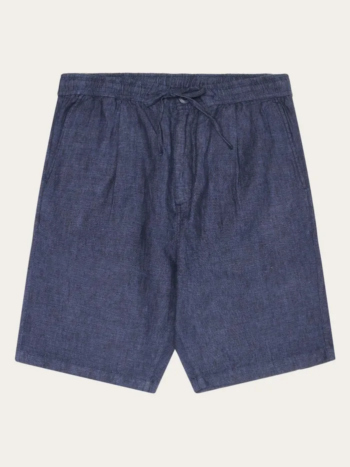 KnowledgeCotton Apparel Shorts Loose Linen Shorts Yarndyed 8211 Men