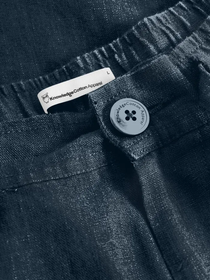 KnowledgeCotton Apparel Shorts Loose Linen Shorts Yarndyed 8211 Men KnowledgeCotton Apparel Shorts Loose Linen Shorts Yarndyed 8211 Men