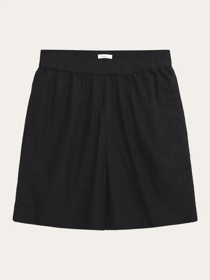 KnowledgeCotton Apparel Shorts Poplin Bermuda Shorts Black Jet 8211 Women