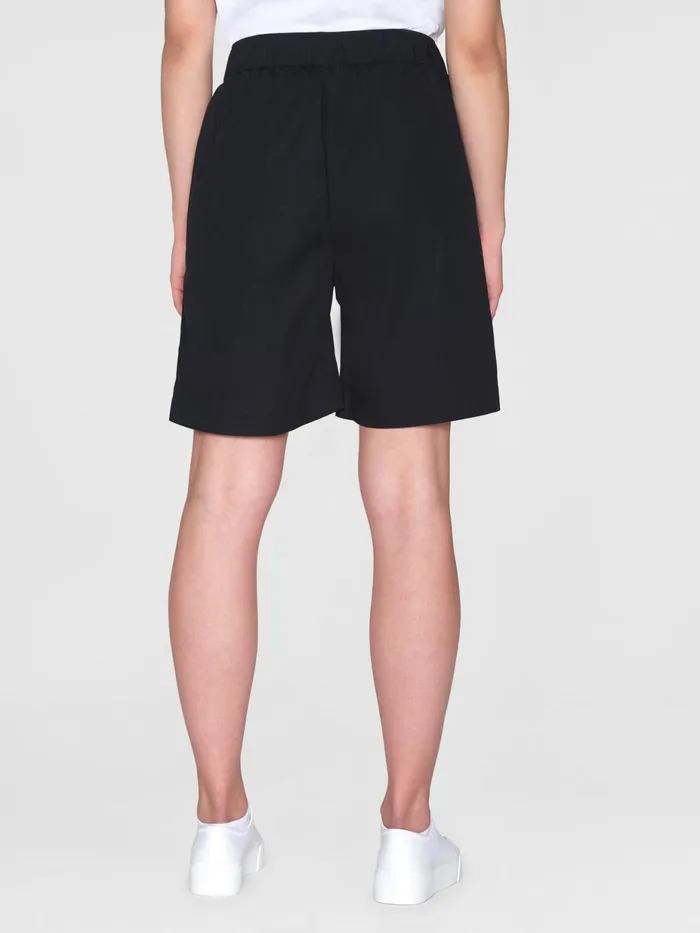 KnowledgeCotton Apparel Shorts Poplin Bermuda Shorts Black Jet 8211 Women KnowledgeCotton Apparel Shorts Poplin Bermuda Shorts Black Jet 8211 Women