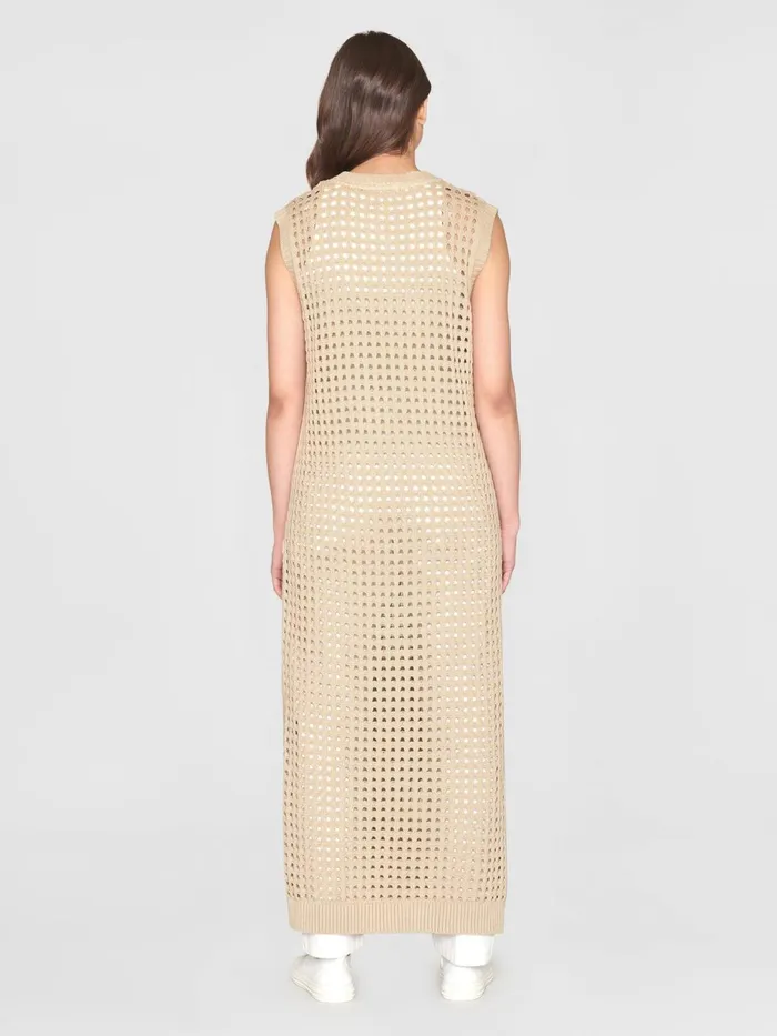 KnowledgeCotton Apparel Skirts And Dresses Open Work Knit Dress Gotsvegan 8211 Women