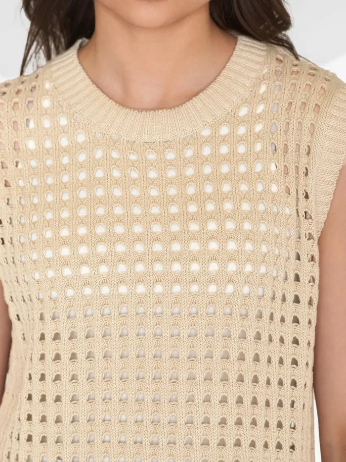 KnowledgeCotton Apparel Skirts And Dresses Open Work Knit Dress Gotsvegan 8211 Women