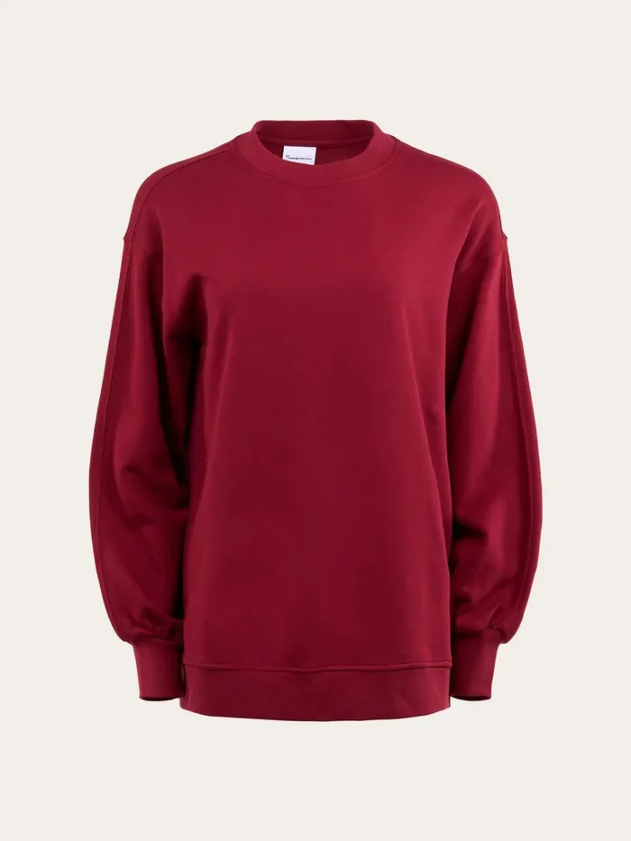 KnowledgeCotton Apparel Sweatshirts Boxy Sweatshirt Rhubarb 8211 Women