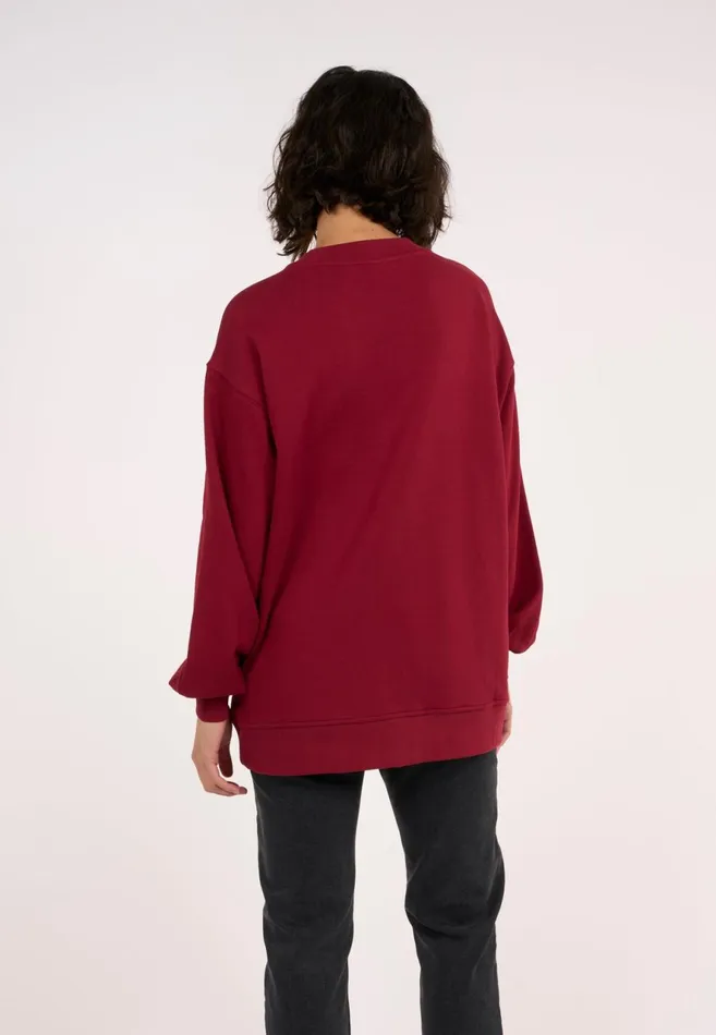 KnowledgeCotton Apparel Sweatshirts Boxy Sweatshirt Rhubarb 8211 Women KnowledgeCotton Apparel Sweatshirts Boxy Sweatshirt Rhubarb 8211 Women