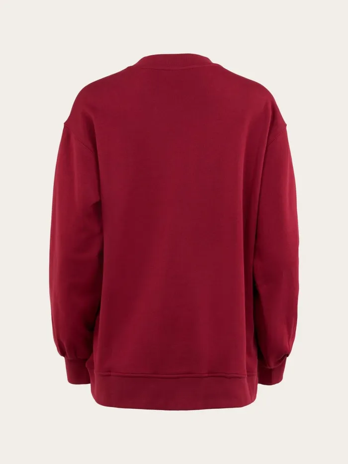 KnowledgeCotton Apparel Sweatshirts Boxy Sweatshirt Rhubarb 8211 Women KnowledgeCotton Apparel Sweatshirts Boxy Sweatshirt Rhubarb 8211 Women