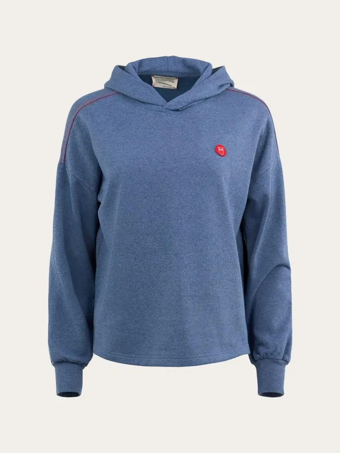 KnowledgeCotton Apparel Sweatshirts Hoodie REBORN China Blue 8211 Women