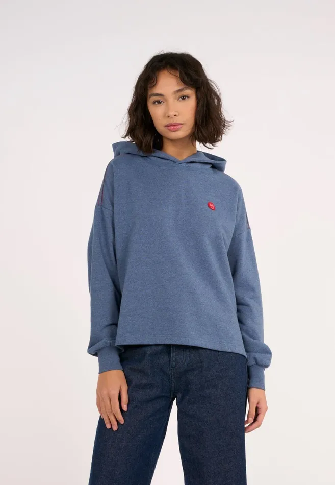 KnowledgeCotton Apparel Sweatshirts Hoodie REBORN China Blue 8211 Women KnowledgeCotton Apparel Sweatshirts Hoodie REBORN China Blue 8211 Women