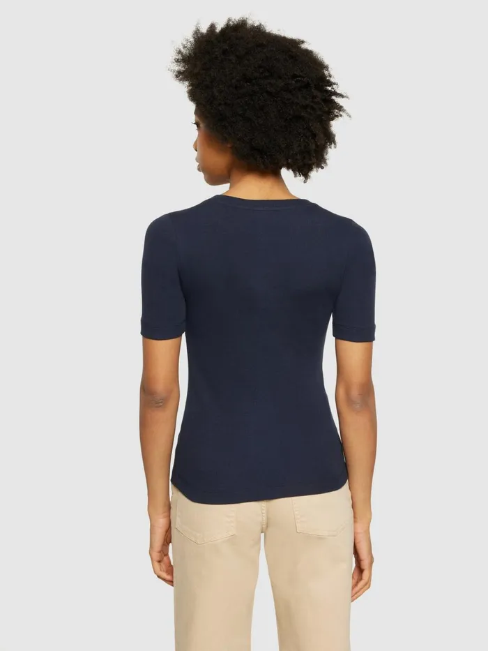KnowledgeCotton Apparel TShirts And Tops Rib High Neck Short Sleeve Night Sky 8211 Women KnowledgeCotton Apparel TShirts And Tops Rib High Neck Short Sleeve Night Sky 8211 Women