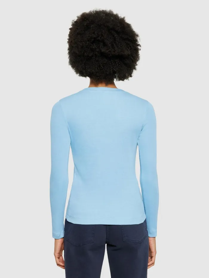 KnowledgeCotton Apparel TShirts And Tops Rib Scoop Neck Long Sleeved Glacier Lake 8211 Women KnowledgeCotton Apparel TShirts And Tops Rib Scoop Neck Long Sleeved Glacier Lake 8211 Women