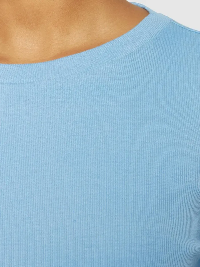 KnowledgeCotton Apparel TShirts And Tops Rib Scoop Neck Long Sleeved Glacier Lake 8211 Women KnowledgeCotton Apparel TShirts And Tops Rib Scoop Neck Long Sleeved Glacier Lake 8211 Women