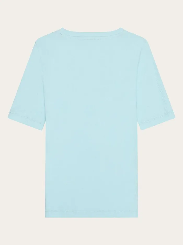 KnowledgeCotton Apparel TShirts And Tops Rib Tshirt Aquaesque 8211 Women KnowledgeCotton Apparel TShirts And Tops Rib Tshirt Aquaesque 8211 Women