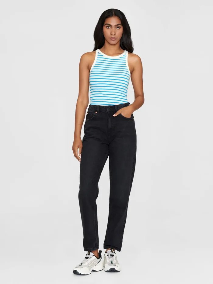 KnowledgeCotton Apparel TShirts And Tops Striped Racer Rib Top Blue Stripe 8211 Women KnowledgeCotton Apparel TShirts And Tops Striped Racer Rib Top Blue Stripe 8211 Women