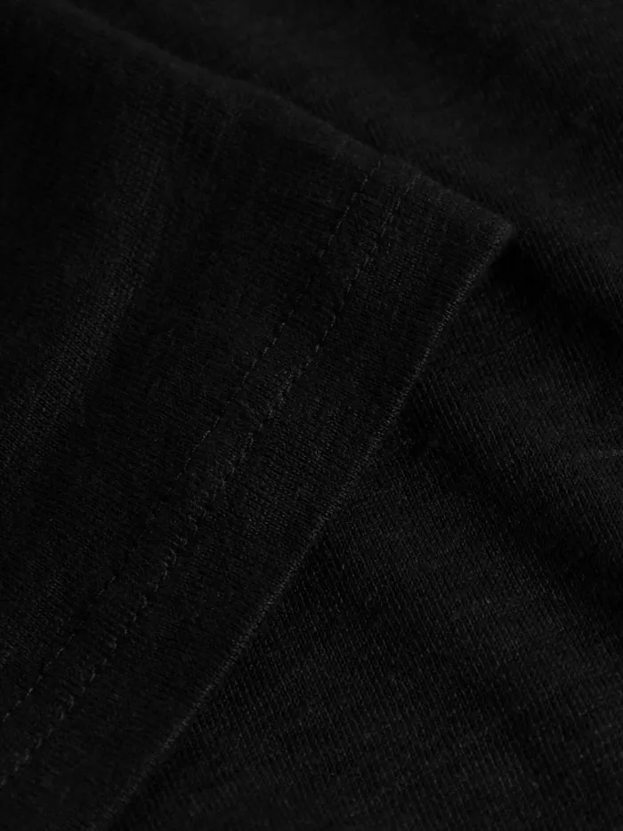 KnowledgeCotton Apparel TShirts Linen Tshirt Black Jet 8211 Men