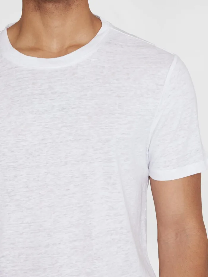 KnowledgeCotton Apparel TShirts Linen Tshirt Bright White 8211 Men KnowledgeCotton Apparel TShirts Linen Tshirt Bright White 8211 Men