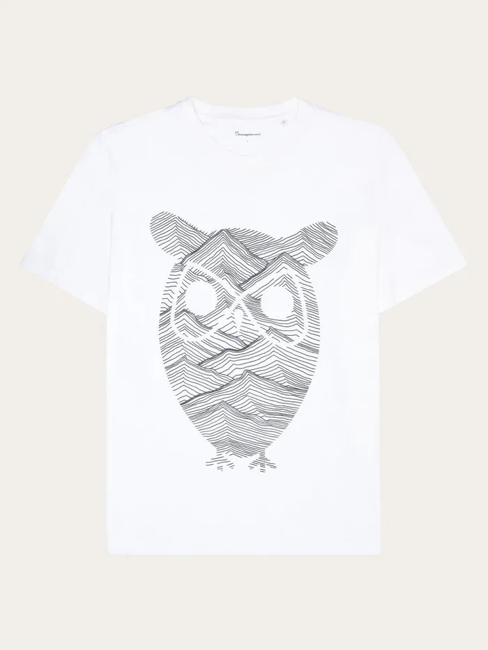 KnowledgeCotton Apparel TShirts Regular Fit Mountain Tshirt Regenerative Organic Certified 8211 Men