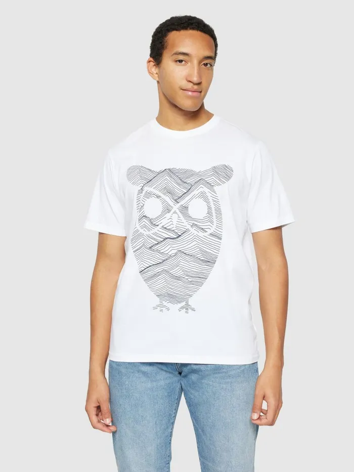 KnowledgeCotton Apparel TShirts Regular Fit Mountain Tshirt Regenerative Organic Certified 8211 Men KnowledgeCotton Apparel TShirts Regular Fit Mountain Tshirt Regenerative Organic Certified 8211 Men