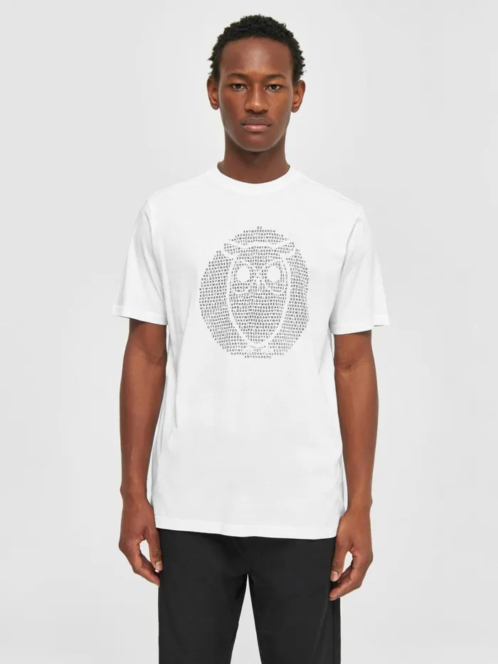 KnowledgeCotton Apparel TShirts Regular Fit Owl Chest Print Bright White 8211 Men KnowledgeCotton Apparel TShirts Regular Fit Owl Chest Print Bright White 8211 Men