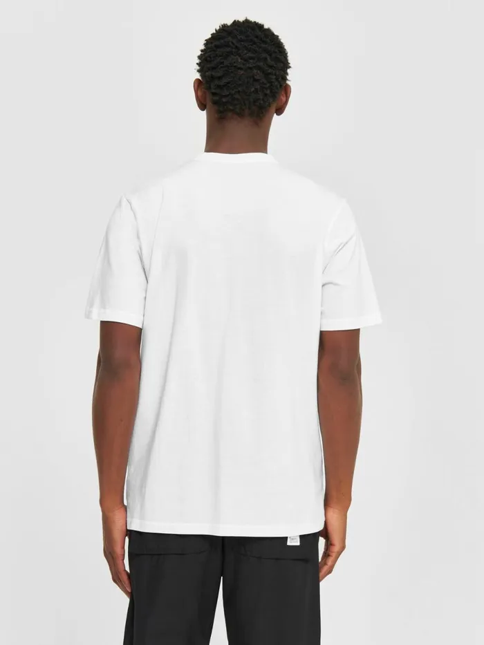 KnowledgeCotton Apparel TShirts Regular Fit Owl Chest Print Bright White 8211 Men KnowledgeCotton Apparel TShirts Regular Fit Owl Chest Print Bright White 8211 Men