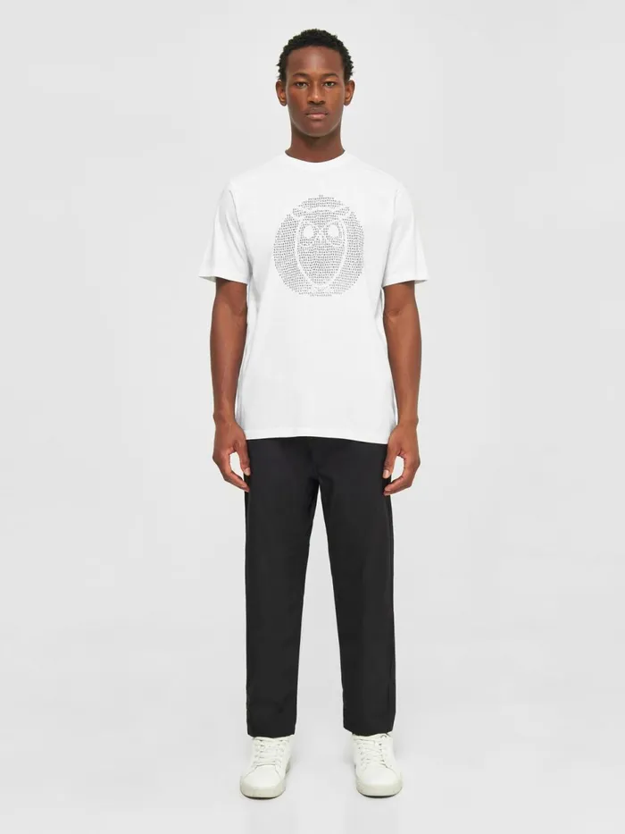 KnowledgeCotton Apparel TShirts Regular Fit Owl Chest Print Bright White 8211 Men KnowledgeCotton Apparel TShirts Regular Fit Owl Chest Print Bright White 8211 Men