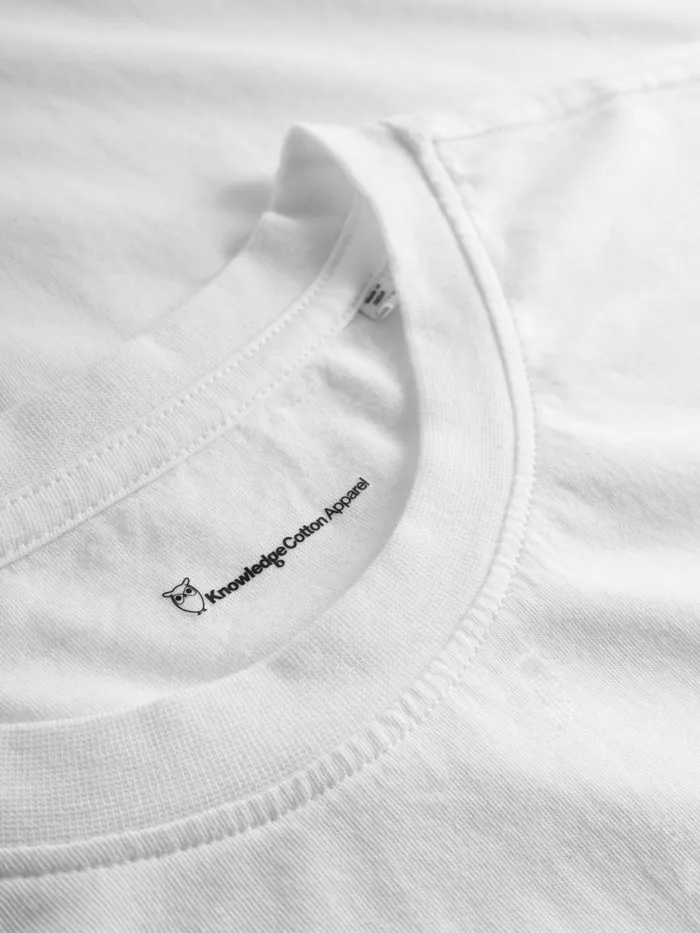 KnowledgeCotton Apparel TShirts Regular Fit Owl Chest Print Bright White 8211 Men KnowledgeCotton Apparel TShirts Regular Fit Owl Chest Print Bright White 8211 Men