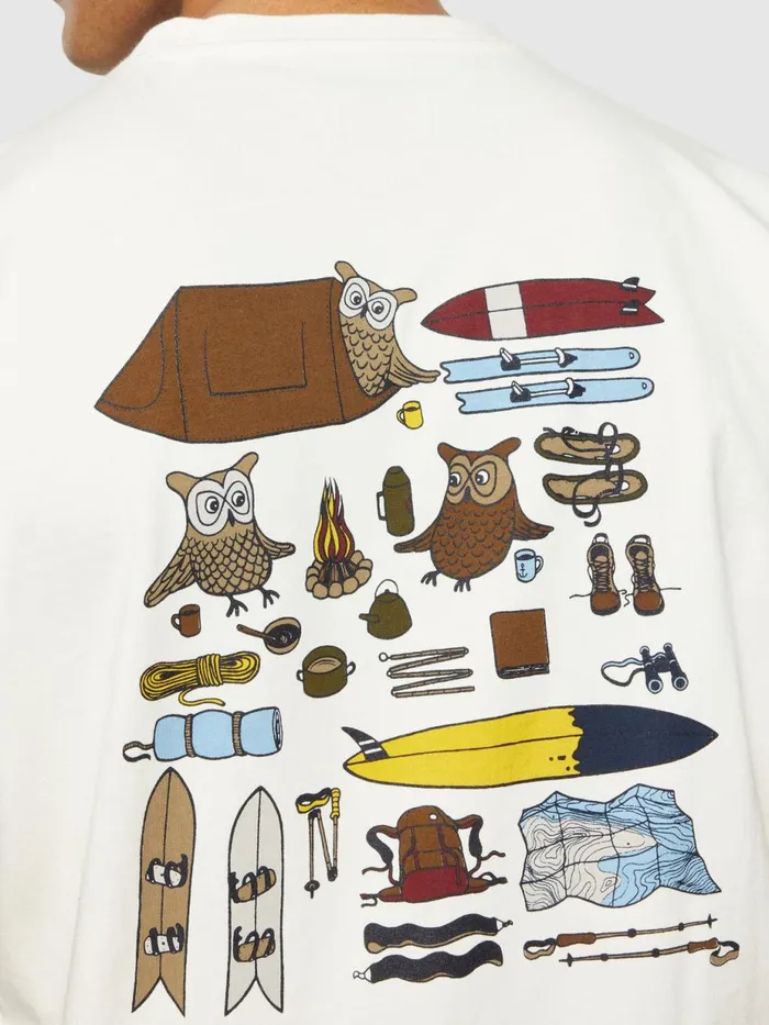 KnowledgeCotton Apparel TShirts Regular Fit Owl Trip Print Tshirt Regenerative Organic Certified 8211 Men KnowledgeCotton Apparel TShirts Regular Fit Owl Trip Print Tshirt Regenerative Organic Certified 8211 Men