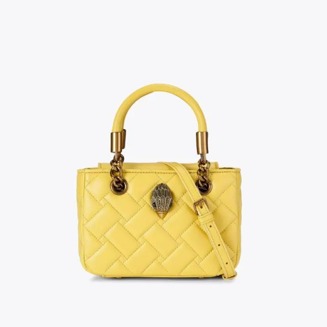 Kurt Geiger Crossbody Bags Square Mini Kensington Bag Yellow 8211 Women