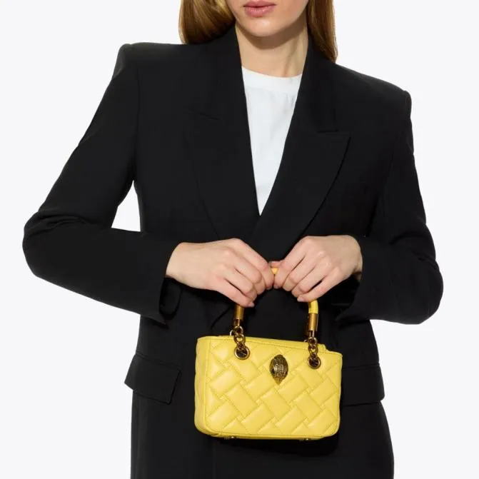 Kurt Geiger Crossbody Bags Square Mini Kensington Bag Yellow 8211 Women