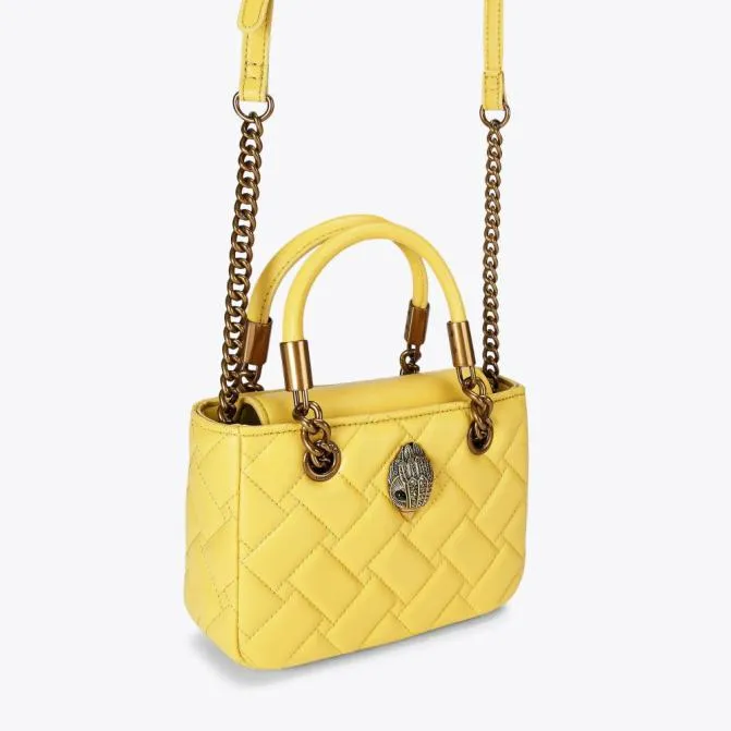 Kurt Geiger Crossbody Bags Square Mini Kensington Bag Yellow 8211 Women