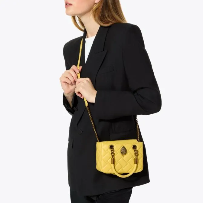 Kurt Geiger Crossbody Bags Square Mini Kensington Bag Yellow 8211 Women