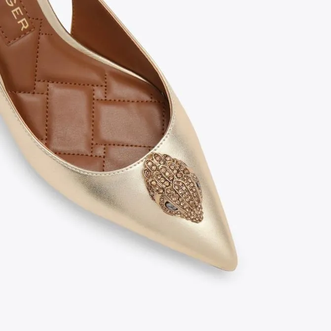Kurt Geiger Heels Belgravia Sling Back Heel Gold 8211 Women