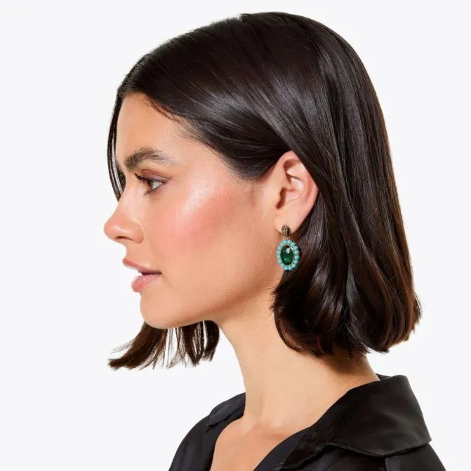 Kurt Geiger Jewelry Regency Drop Earring Green 8211 Women