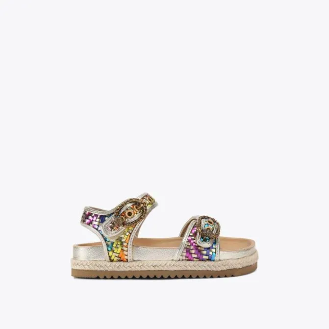 Kurt Geiger Kids Junior Mayfair Espadrille Sandal Gold Combination 8211 Women Kurt Geiger Kids Junior Mayfair Espadrille Sandal Gold Combination 8211 Women
