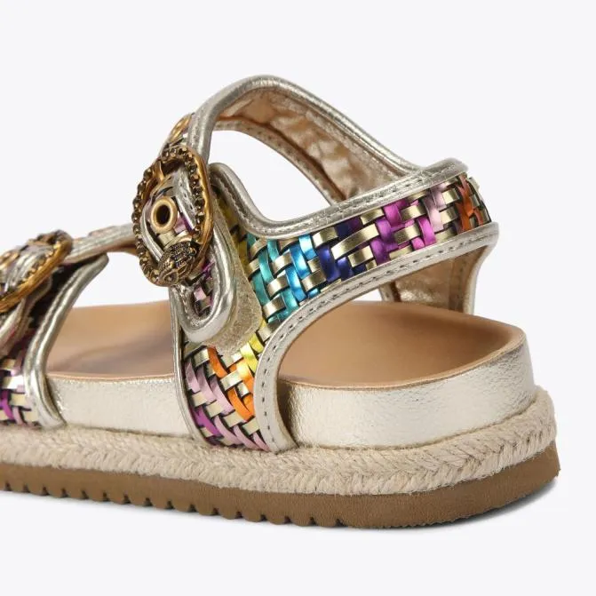Kurt Geiger Kids Junior Mayfair Espadrille Sandal Gold Combination 8211 Women