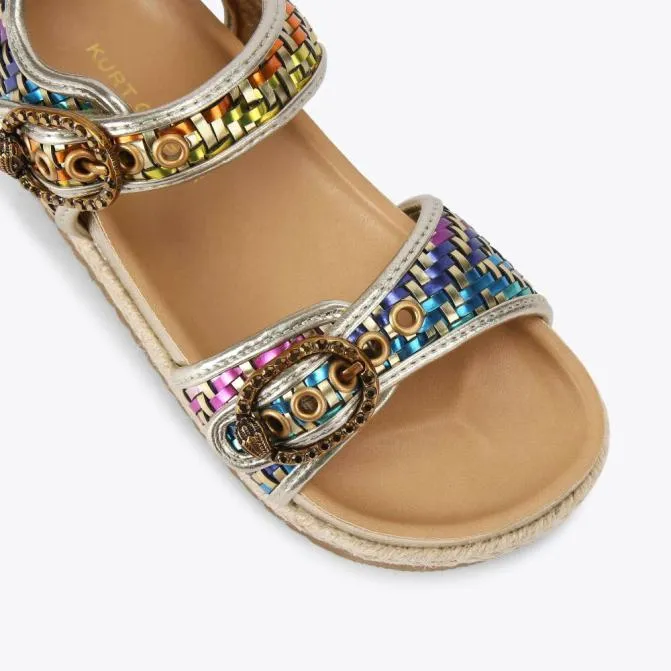 Kurt Geiger Kids Junior Mayfair Espadrille Sandal Gold Combination 8211 Women