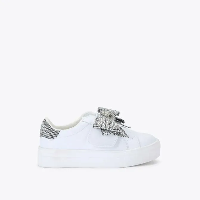 Kurt Geiger Kids Mini Laney Sneaker Silver Combination 8211 Women