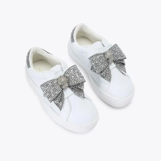 Kurt Geiger Kids Mini Laney Sneaker Silver Combination 8211 Women