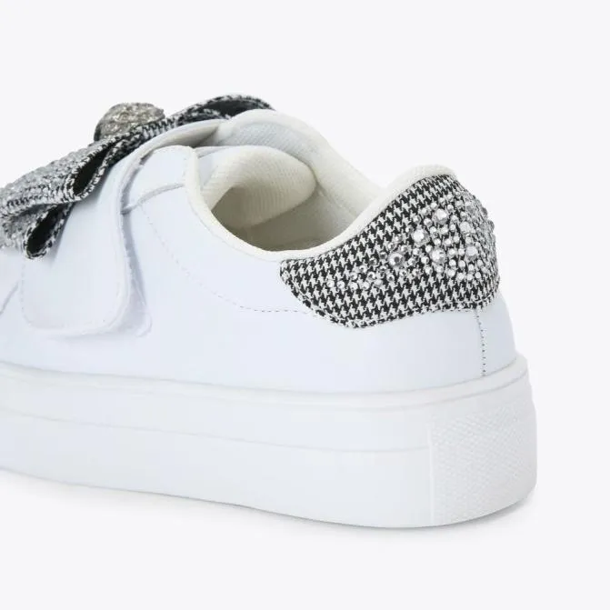 Kurt Geiger Kids Mini Laney Sneaker Silver Combination 8211 Women