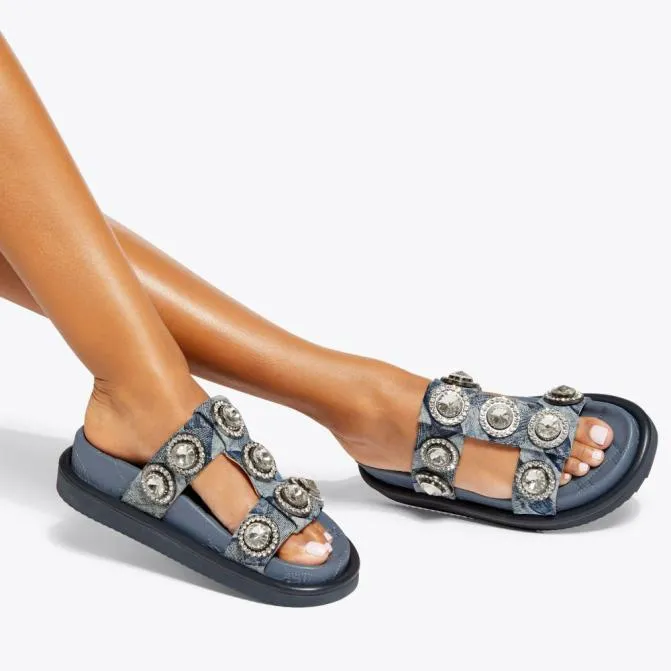 Kurt Geiger Sandals Orson Crystal Sandal Denim 8211 Women
