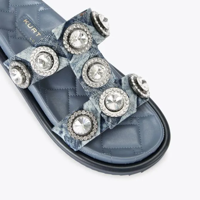 Kurt Geiger Sandals Orson Crystal Sandal Denim 8211 Women