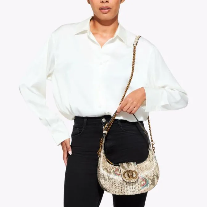 Kurt Geiger Shoulder Bags Small Chelsea Hobo Bag Gold Combination 8211 Women