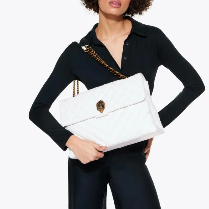 Kurt Geiger Shoulder Bags Xxl Leather Kensington Bag White 8211 Women