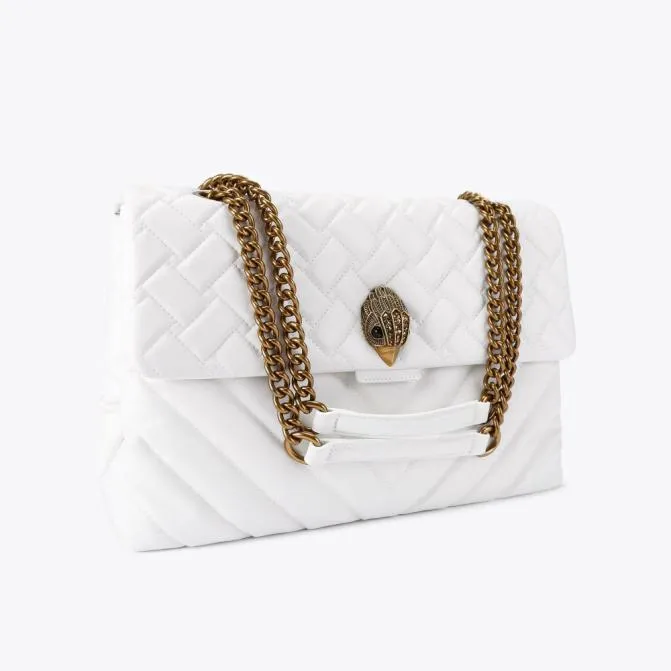 Kurt Geiger Shoulder Bags Xxl Leather Kensington Bag White 8211 Women